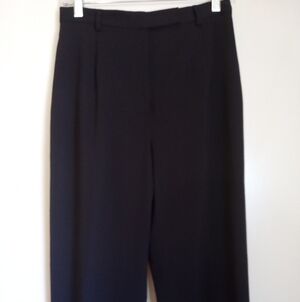 Kate Hill black dress slacks women size 8 petite made in Korea